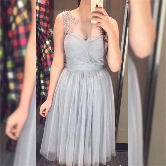 Grey Short Prom/Date Dress - Picture 4 of 4